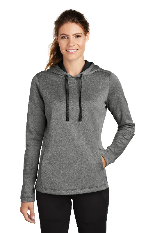 Sport-Tek ® Ladies PosiCharge ® Sport-Wick ® Heather Fleece Hooded Pullover. LST264 Set Sleeve Pullover