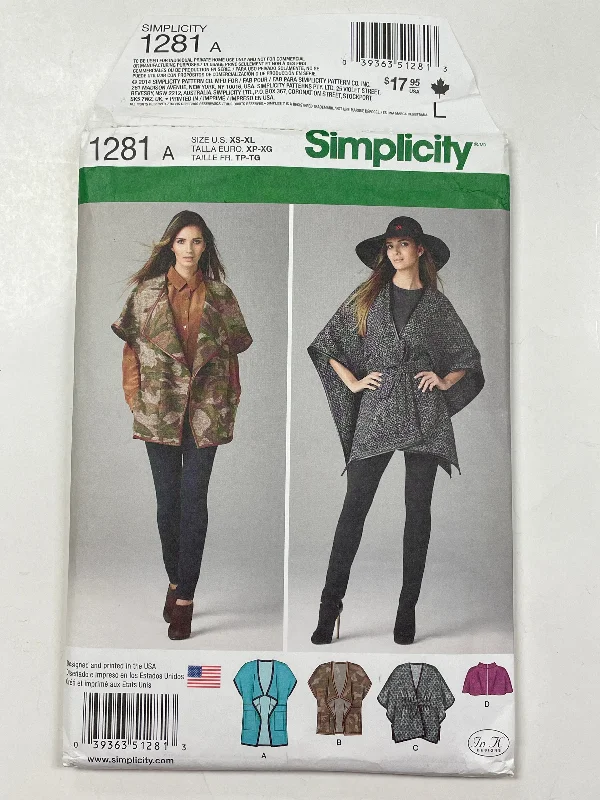 SALE 2014 Simplicity 9143 Sewing Pattern - Jacket, Cape and Belt FACTORY FOLDED Front Pockets Side Pockets Patch Pockets