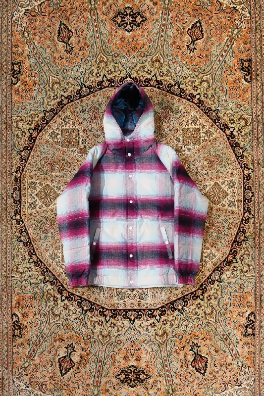 SUGARHILL HERRINGBONE OMBRE DOWN JACKET (PINK) Mesh Jacket Canvas Jacket Denim Jacket