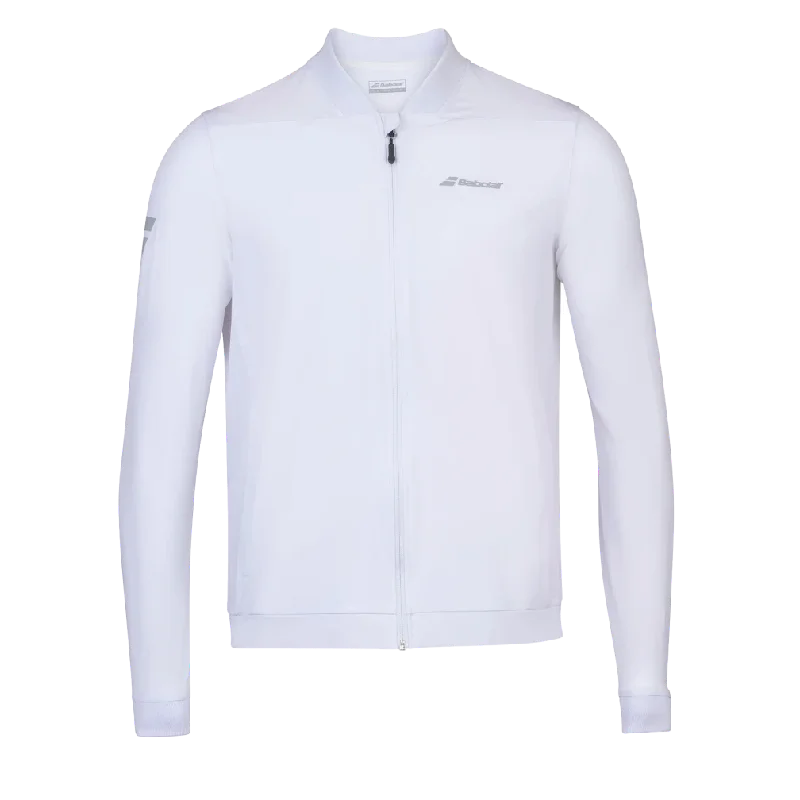 Babolat Junior Play Jacket (White) Chenille Jacket Brocade Jacket Lace Jacket