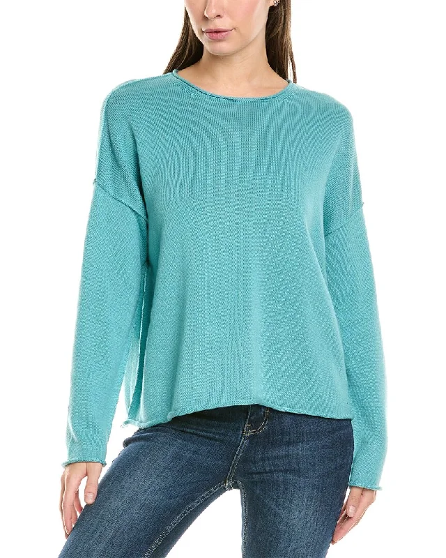 EILEEN FISHER Boxy Pullover Three Quarter Sleeve