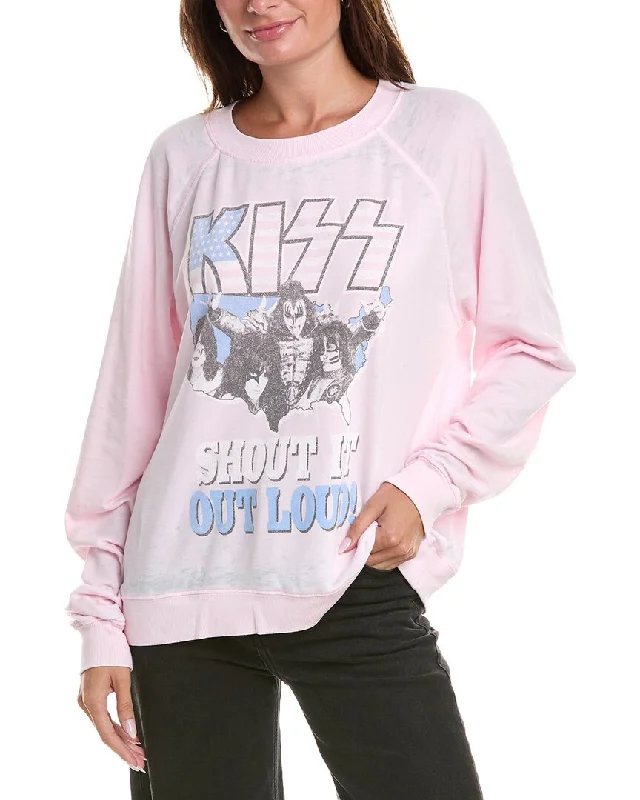 Recycled Karma KISS Shout It Out Loud! Pullover Batwing Sleeve Top