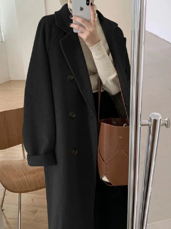 Wjczt Women's Clothing Plus Cotton Thickened Woolen Coat Women's Medium Length Autumn and Winter 2022 Loose Woolen Jacket Trench Coat Print Jacket Jacquard Jacket Patchwork Jacket