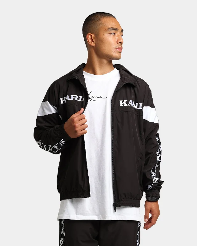 Karl Kani Retro Tape Track Jacket Black Insulated Jacket Fitted Jacket Loose Jacket