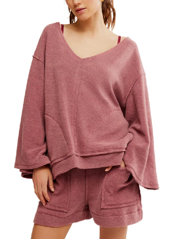 Free People DAY OFF PULLOVER - WILD GINGER Alpaca Blend Soft