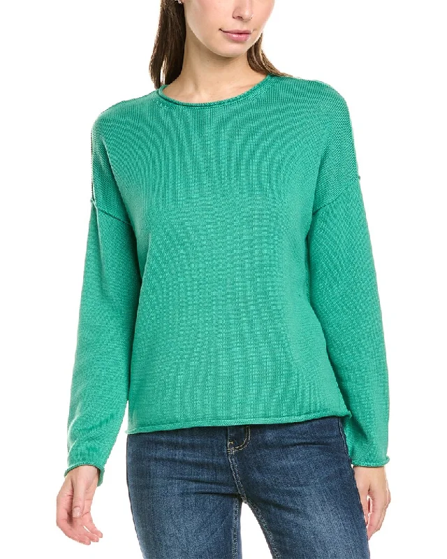 EILEEN FISHER Boxy Pullover Solo Sleeve Pullover