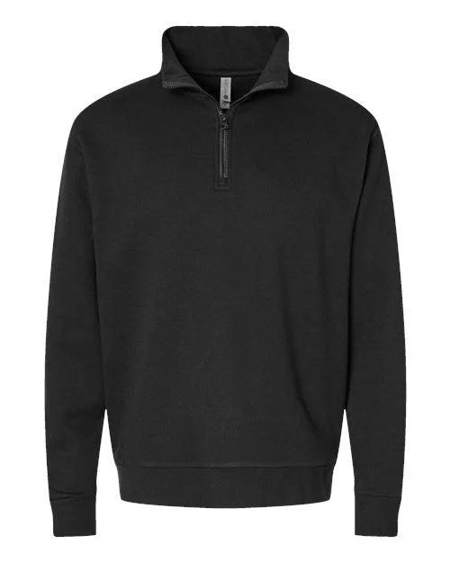 Next Level Fleece Quarter-Zip Pullover 9643 Short Sleeve Top