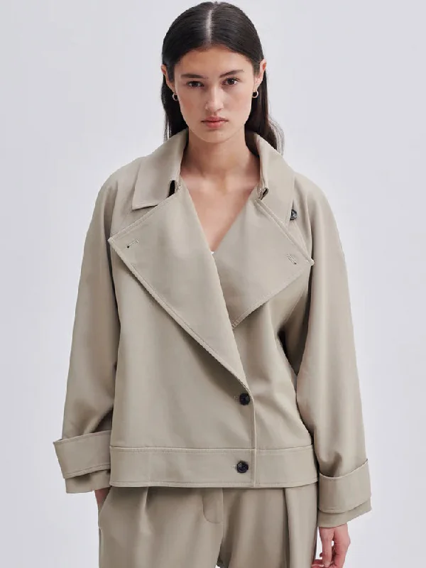 Second Female Silvia Trench Jacket Roasted Cashew Belted Jacket Elasticated Jacket Padded Jacket