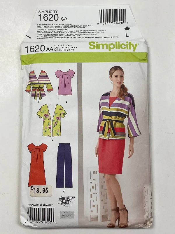 SALE 2013 Simplicity 1620 Sewing Pattern - Dress, Tunic, Pants and Jacket FACTORY FOLDED Welt Pockets Slit Pockets Flap Pockets