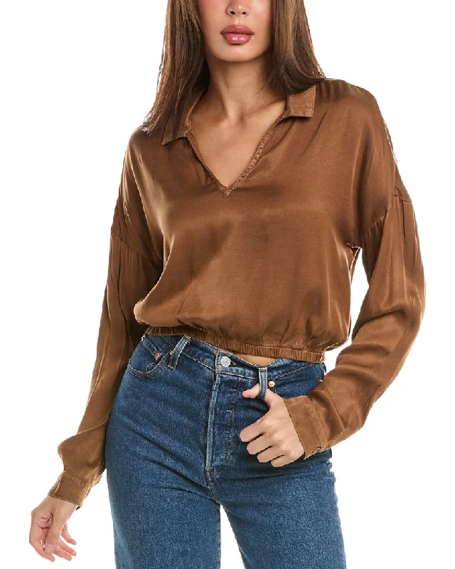 Bella Dahl Collar V-Neck Pullover Besom Neck Pullover