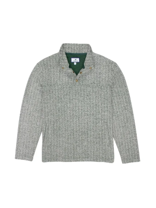 Men's Upland Pullover In Spruce Bardot Neck Top