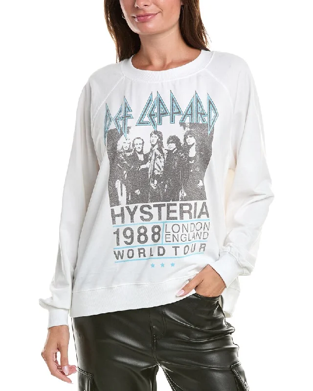 Recycled Karma Def Leppard Hysteria Pullover Zipper Front Cardigan