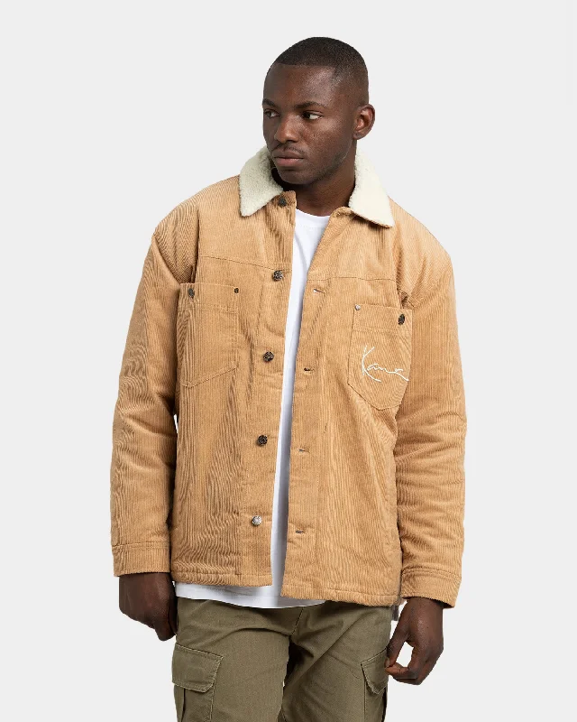 Karl Kani Corduroy Shirt Jacket Sand Bomber Jacket Anorak Windbreaker