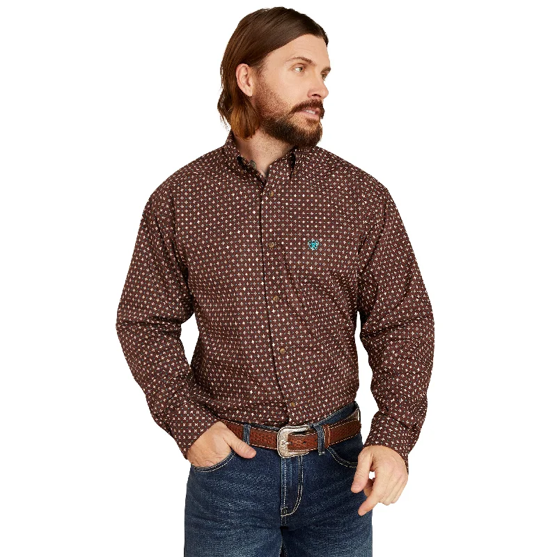 Barrett Classic Fit Western Shirt V-Neck T-Shirt Long Sleeve Cotton