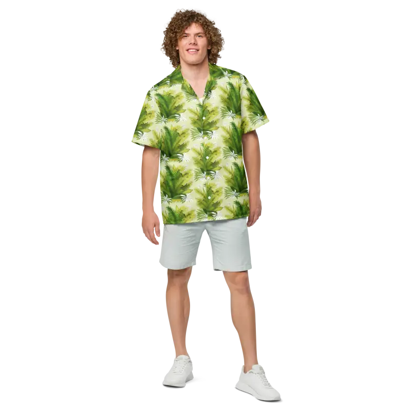 Catch Summer Vibes with the Tropical Palm Leaves Shirt! Oversized T-Shirt Spandex breathable