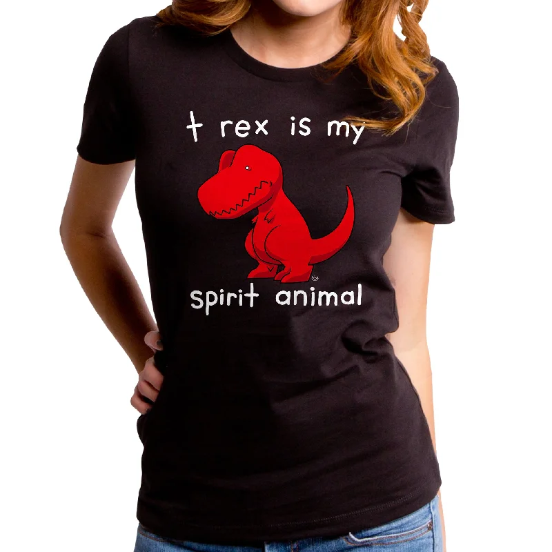 T-Rex Is My Spirit Animal Women's T-Shirt Satin Fabric Silk Fabric Chiffon Fabric