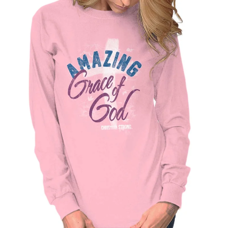 Grace of God Long Sleeve T-shirt Real Fur Shearling Chenille