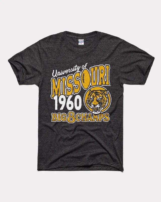 Missouri Tigers Big 8 1960 Champs Black T-Shirt Collared Crew Neck Turtle Neck