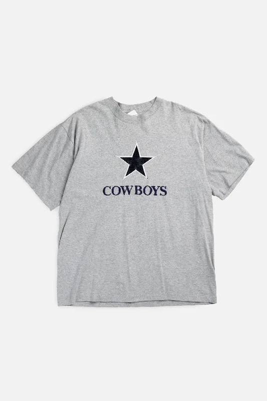 Vintage Dallas Cowboys NFL Tee - XL Thin T-Shirt Open Front Quick Dry