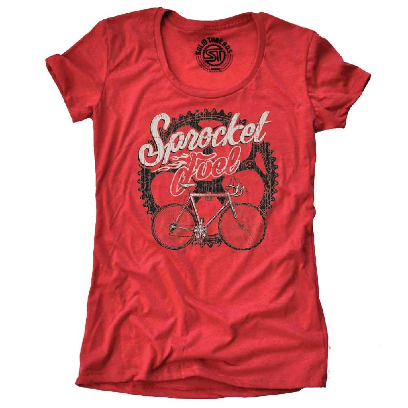 Women's Sprocket Fuel T-shirt Zippered Front Buttoned Front Snap Front