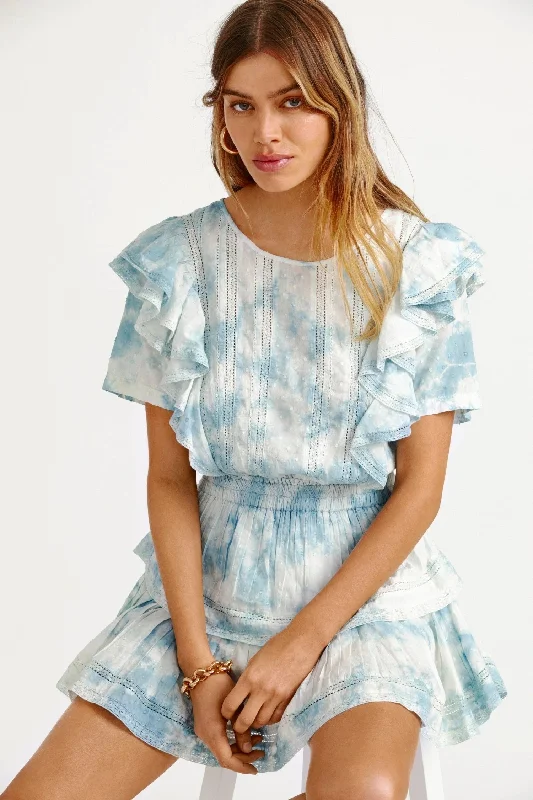 Zjkrl - 2023 Summer Short Sleeve Natasha Mini Dress Women Ruffled A-line Dress Tunics Timeless classic