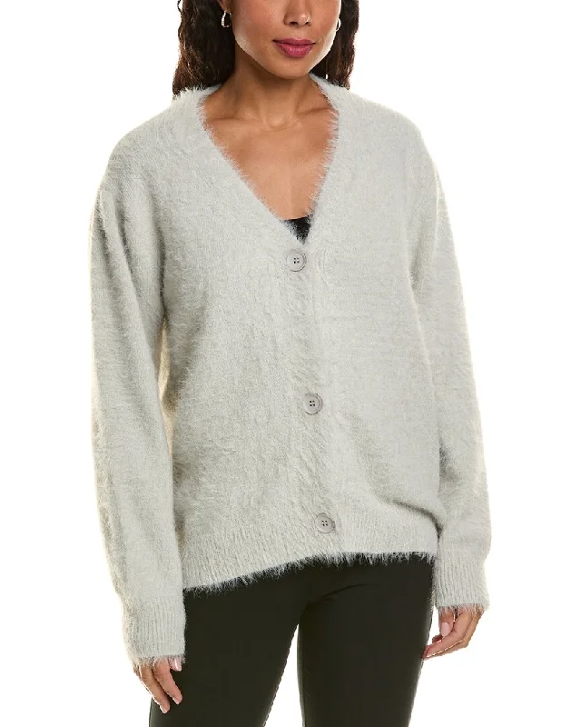 HL Affair Fuzzy Eyelash Cardigan Handmade Hand-knitted Hand-woven