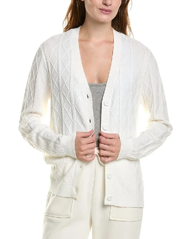 IVL Collective Diamond Stitch Cardigan Chenille Brocade Lace