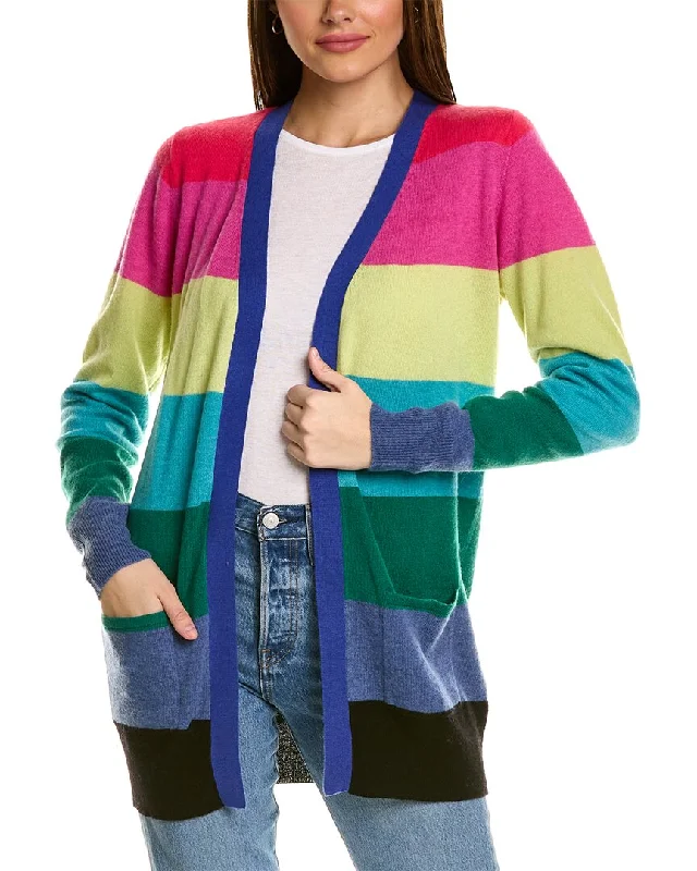 Scott & Scott London Rainbow Cali Wool & Cashmere-Blend Cardigan Plaid Cardigan Polka Dot Checkered