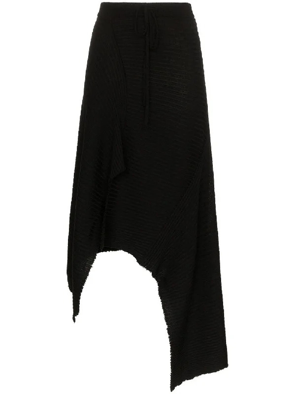 asymmetric merino wool skirt tiered skirt playful