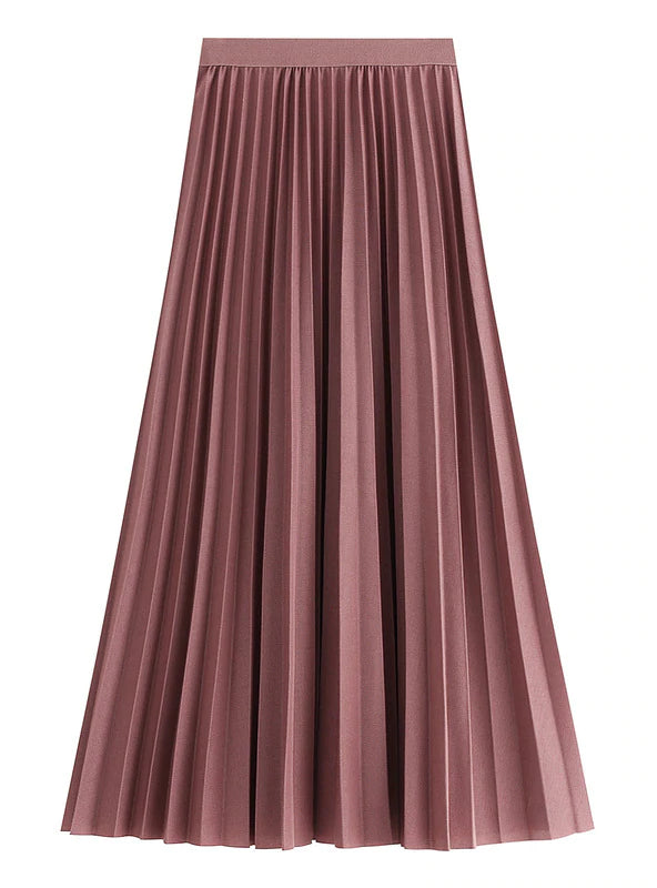 HIGH WAIST THIN BODY PLEATED SKIRT flowy skirt hem