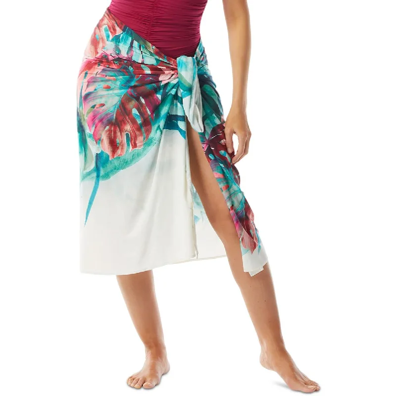 Contours by Coco Reef Womens Convertible Sarong Cover-Up linen skirt relaxed