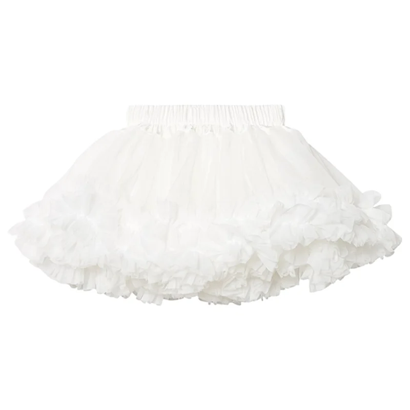 Dolly by Le Petit Tom Frilly Skirt Off White corduroy skirt comfortable