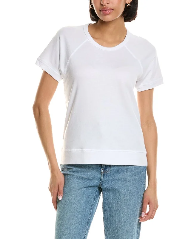 James Perse Raglan Pullover Bardot Neck Top