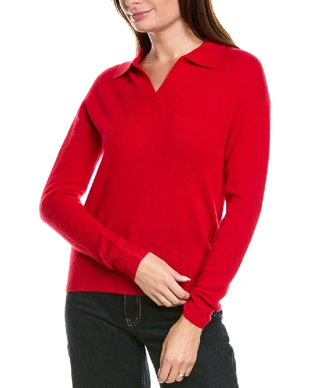 Kier+J Cashmere Pullover Spaghetti Sleeve Top