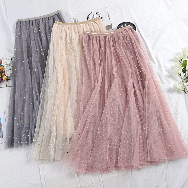 Moon & Star Tulle Midi Skirt (5 Colors) boho skirt vibe