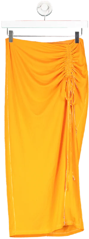 NBD Orange Tanvi Skirt UK XS cotton skirt soft