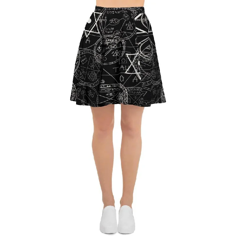 Pentagram Gothic Witch Women's Skirt corduroy skirt durable