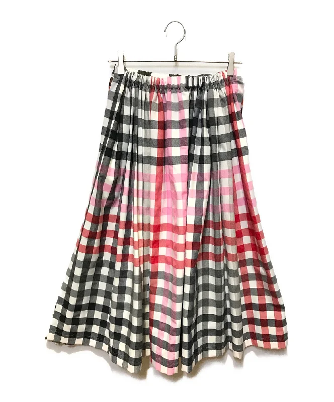 [Pre-owned] tricot COMME des GARCONS Check Pleated Switched Skirt TC-S016 linen skirt relaxed